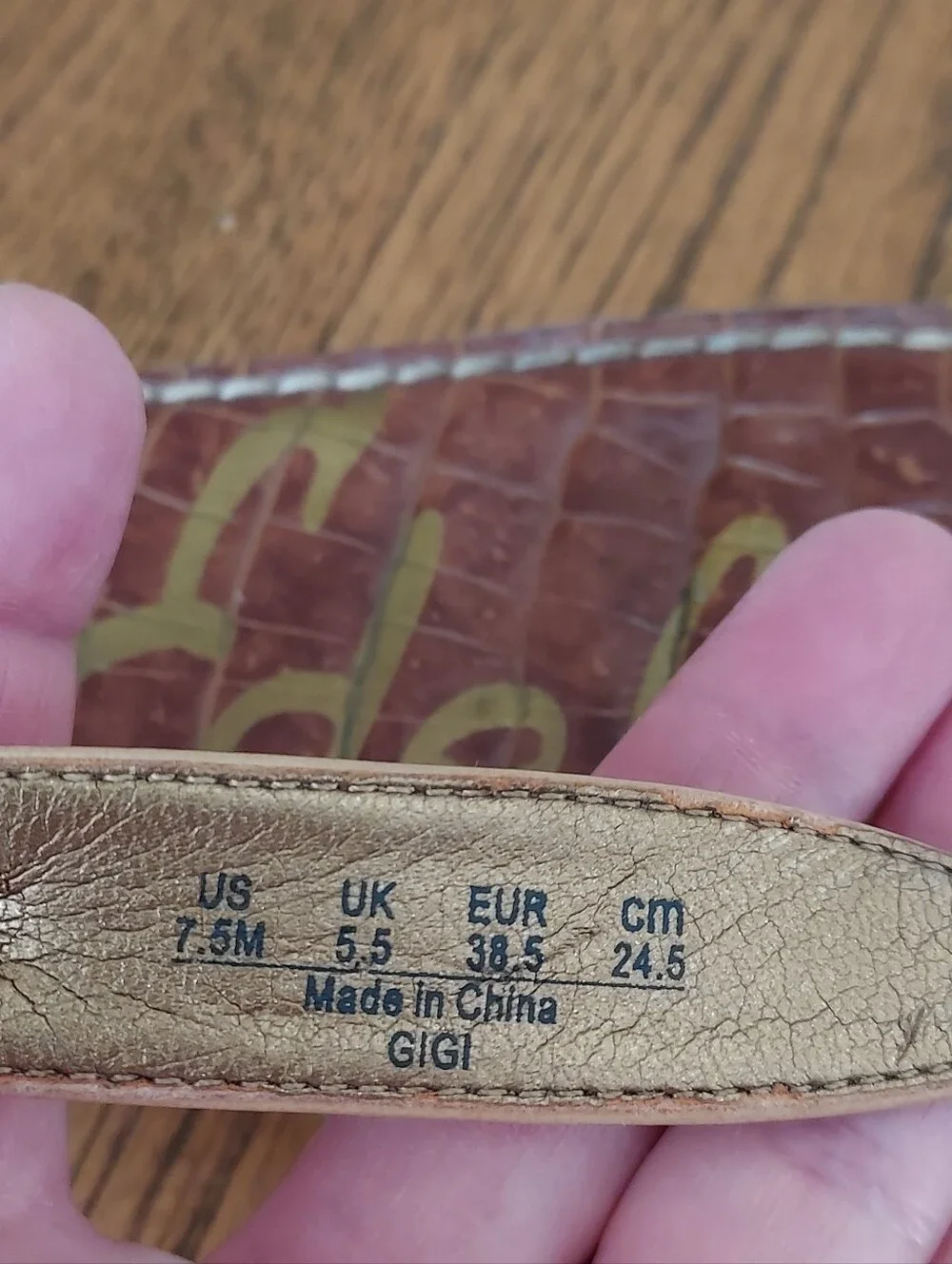 Sam Edelman Tan Gigi Thong Sandals 7.5